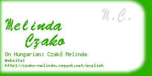 melinda czako business card